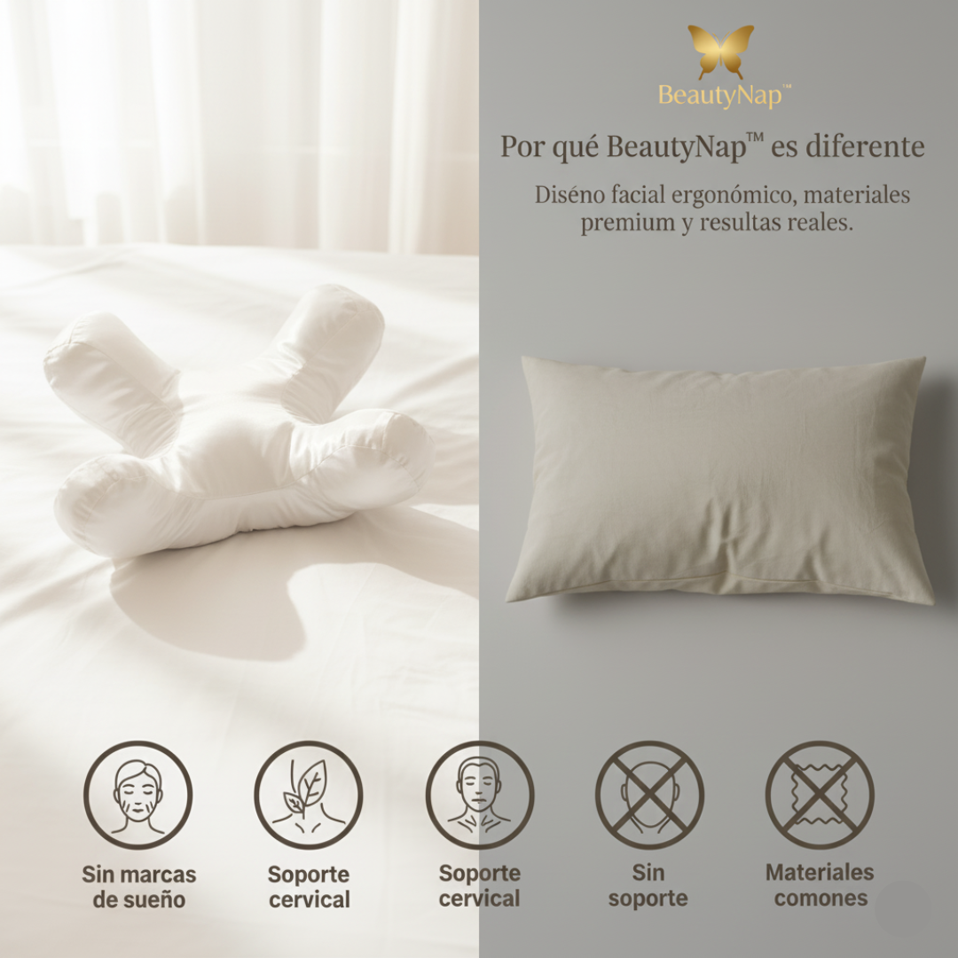 BeautyNap™ Almohada Antiedad - Sueño reparador, piel renovada.